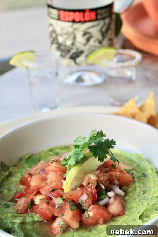 Zippy Guacamole with Fresh Pico de Gallo Topping 16 easy cinco de mayo appetizer guacamole with salsa