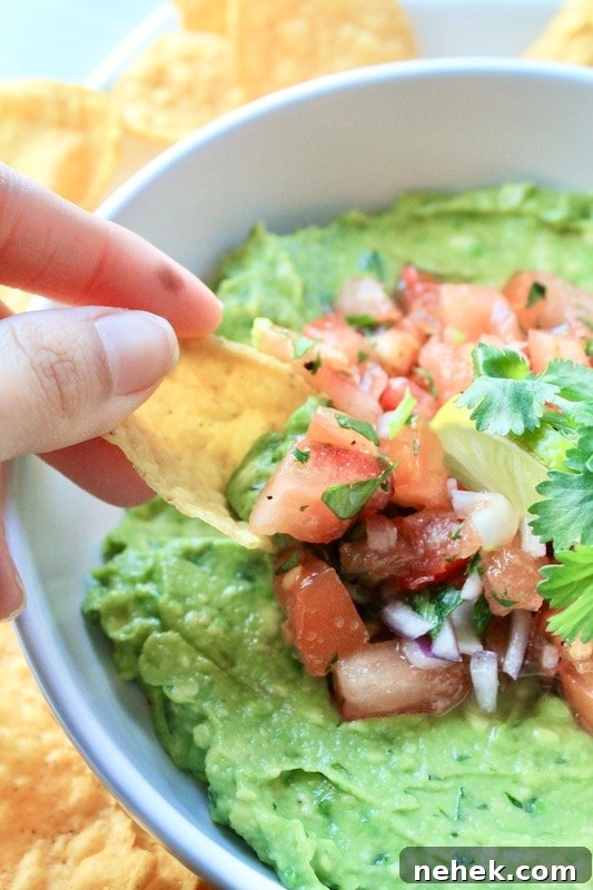 Zippy Guacamole with Fresh Pico de Gallo Topping 5 guacamole recipe with salsa