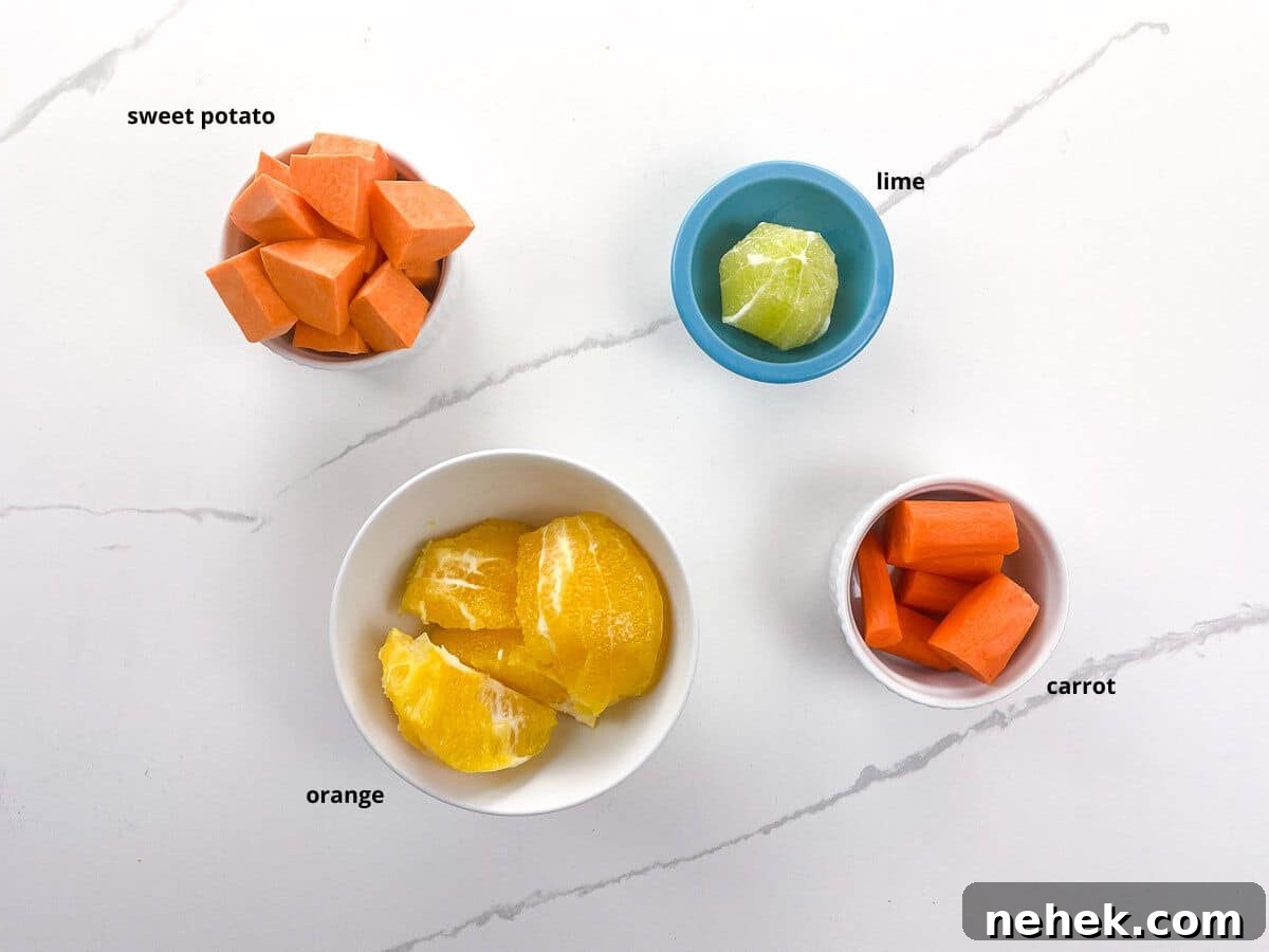 ingredients in bowls