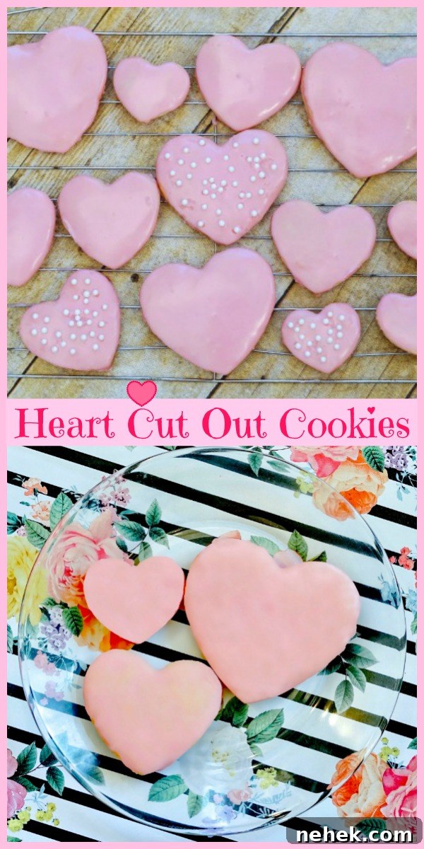 Plate of pink heart cookies