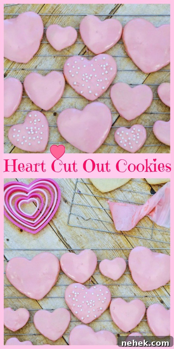 Assorted heart cookies