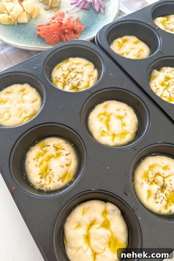 Sourdough Focaccia Muffins for Sharing: Crispy, Airy Bites 10 proofing muffins
