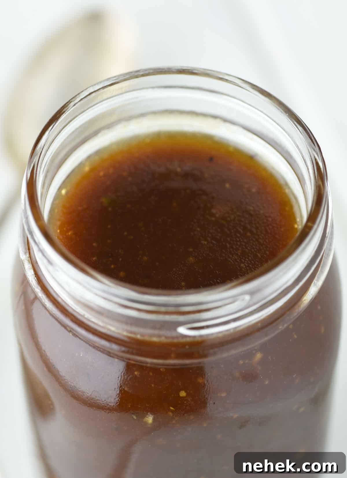 balsamic vinaigrette in mason jar