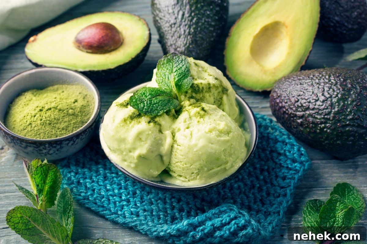 avocado mousse ice cream