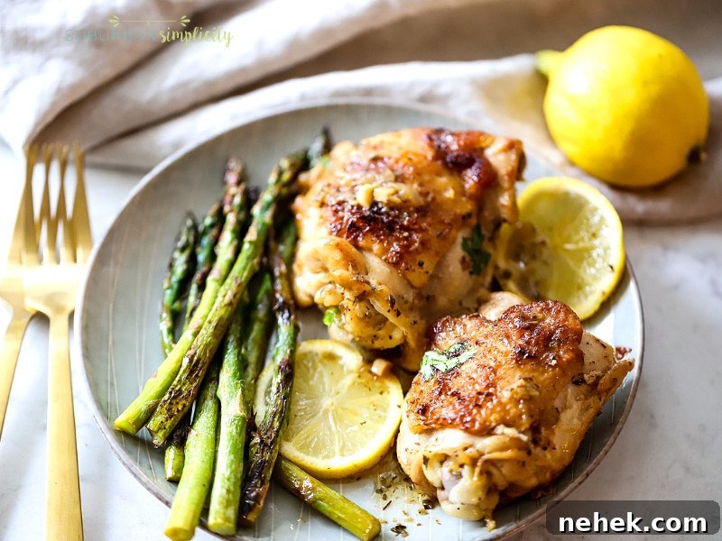 Instant Pot Lemon Chicken with lemon wedges for garnish.