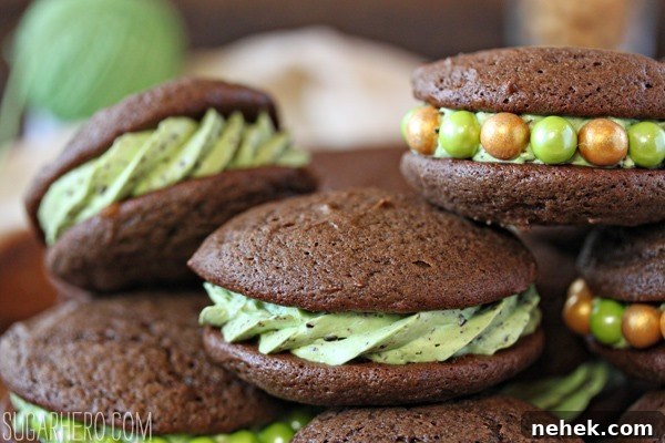 Mint Chocolate Chip Whoopie Pies | SugarHero.com Mint Chocolate Chip Whoopie Pies | SugarHero.com