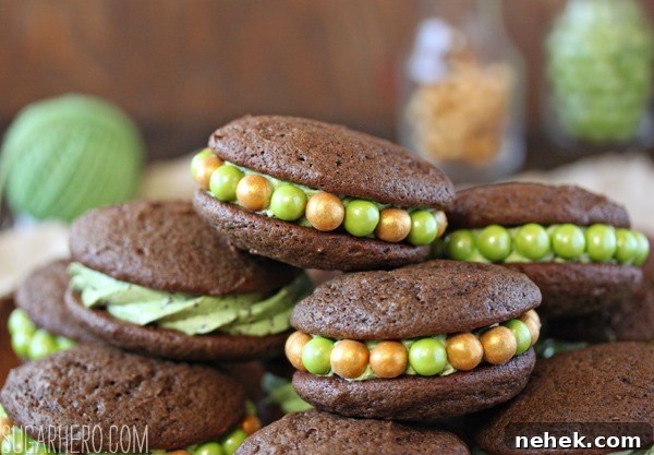 Mint Chocolate Chip Whoopie Pies | SugarHero.com Mint Chocolate Chip Whoopie Pies | SugarHero.com