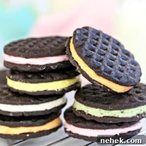 2 stacks of Gourmet Homemade Oreos.