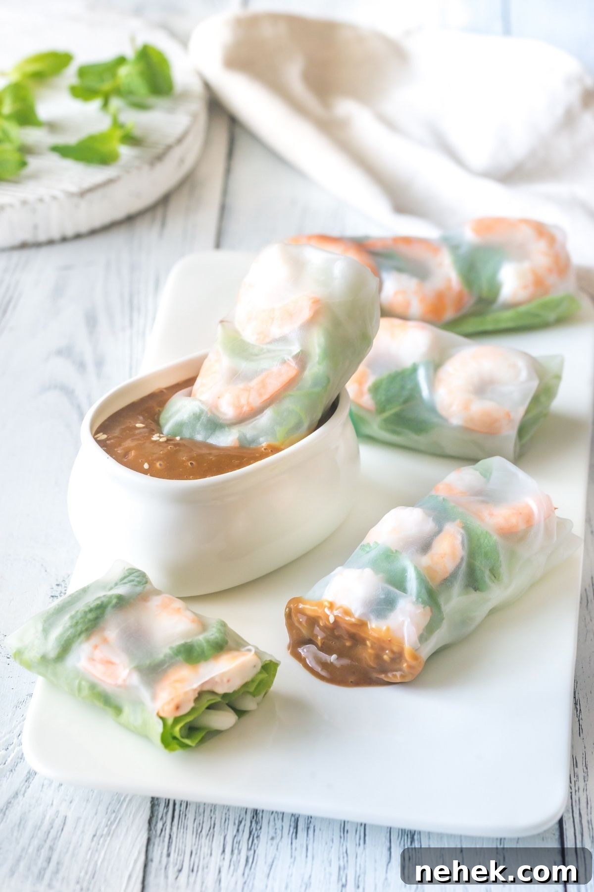 12 Popular Thai Appetizers You Can Make at Home 6 Fresh Spring Rolls with Peanut Sauce