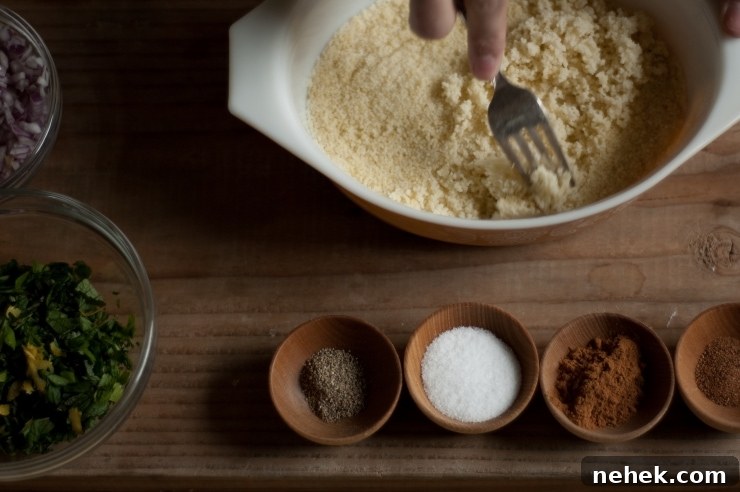 Forking couscous