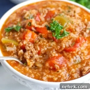 Instant Pot Stuffed Pepper Soup 1200 x 1200