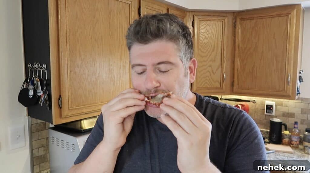 Man eating rib