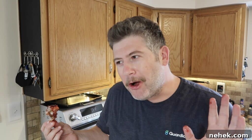 Man looking happy and satisfied