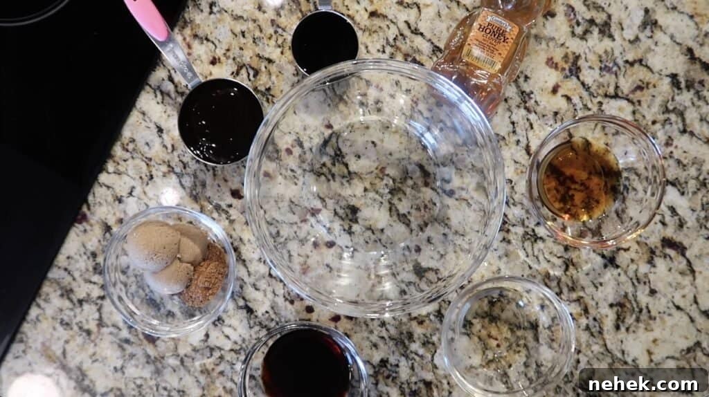 Hoisin sauce, oyster sauce, honey, sesame oil, Shaoxing wine OR sherry, soy sauce, dark brown sugar and Chinese five spice.