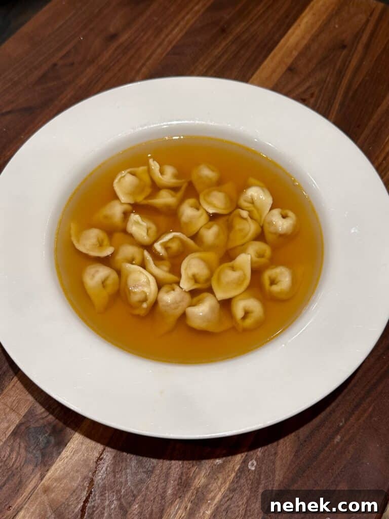 Authentic Tortellini in Brodo: Classic Italian Soup Recipe 2 Fresh tortellini in broth