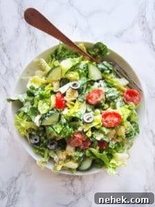Easy greek salad with vegan cashew tzatziki