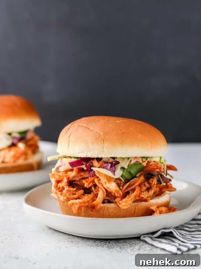 Smoky Pulled BBQ Chicken Sandwich Recipe for Flavor-Packed Sandwiches 2 pulled bbq chicken sandwiches