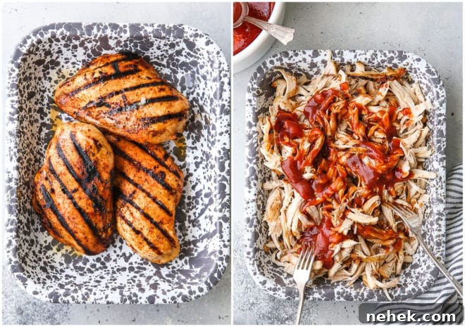 Smoky Pulled BBQ Chicken Sandwich Recipe for Flavor-Packed Sandwiches 5 grilled chicken and bbq sauce