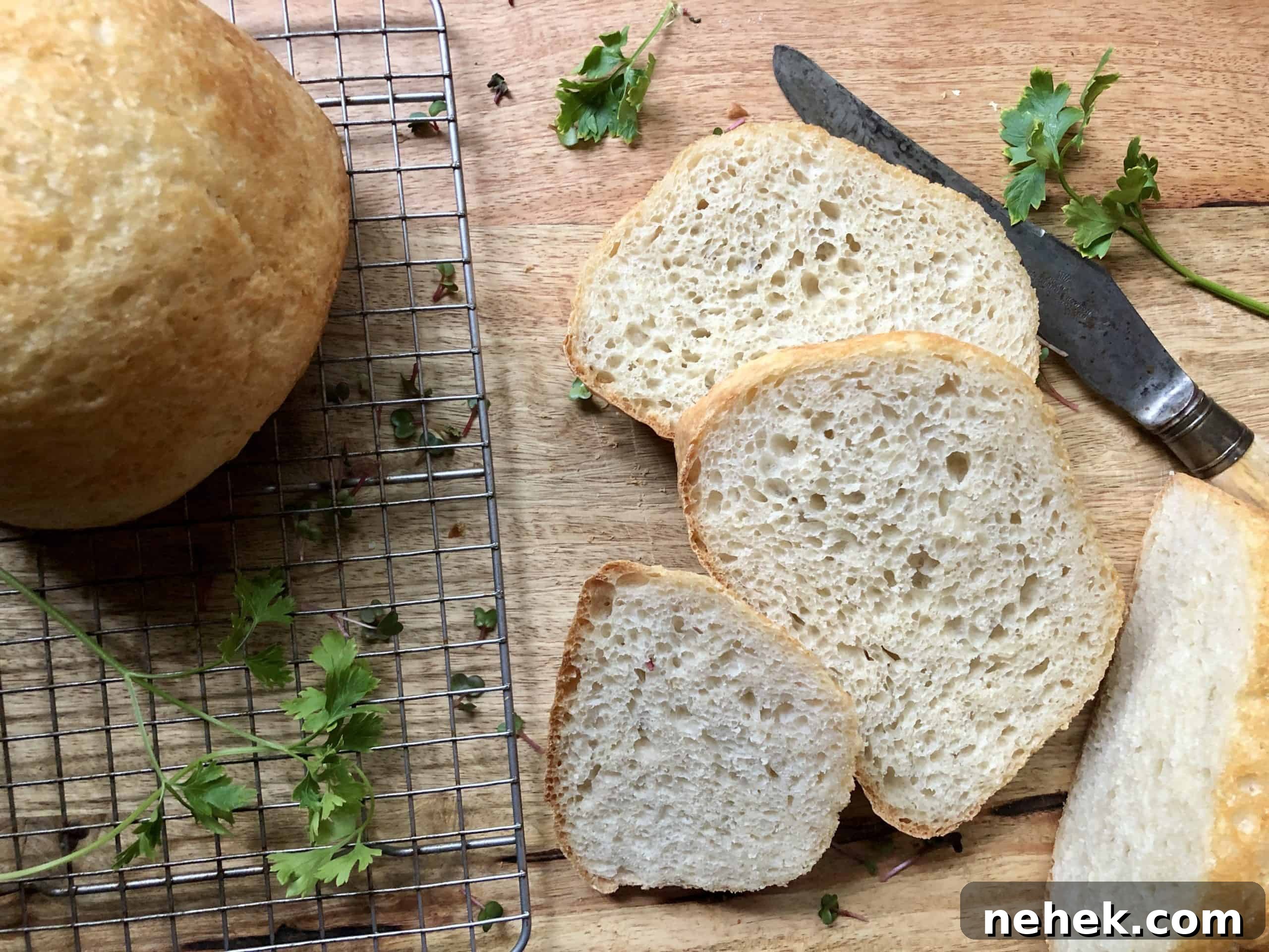 everyday no-knead peasant bread
