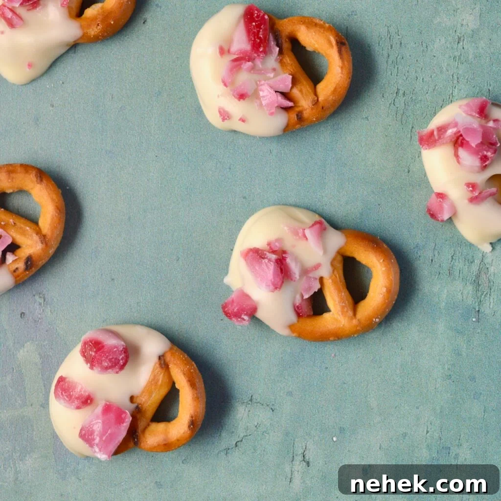 chocolate peppermint pretzels