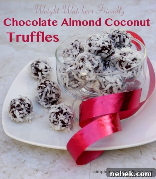 Weight Watchers Friendly Chocolate Almond Coconut Truffles