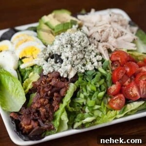 Classic Cobb Salad Recipe with Creamy Avocado Dressing 2 This easy to make Perfect Cobb Salad has everything you want in a delicious summer salad including lots of greens, protein, and bacon!