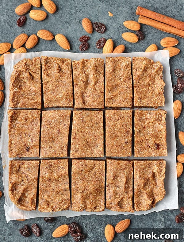 Paleo Apple Cinnamon Protein Bars — RXBAR Copycat Recipe 8 Cut protein bars