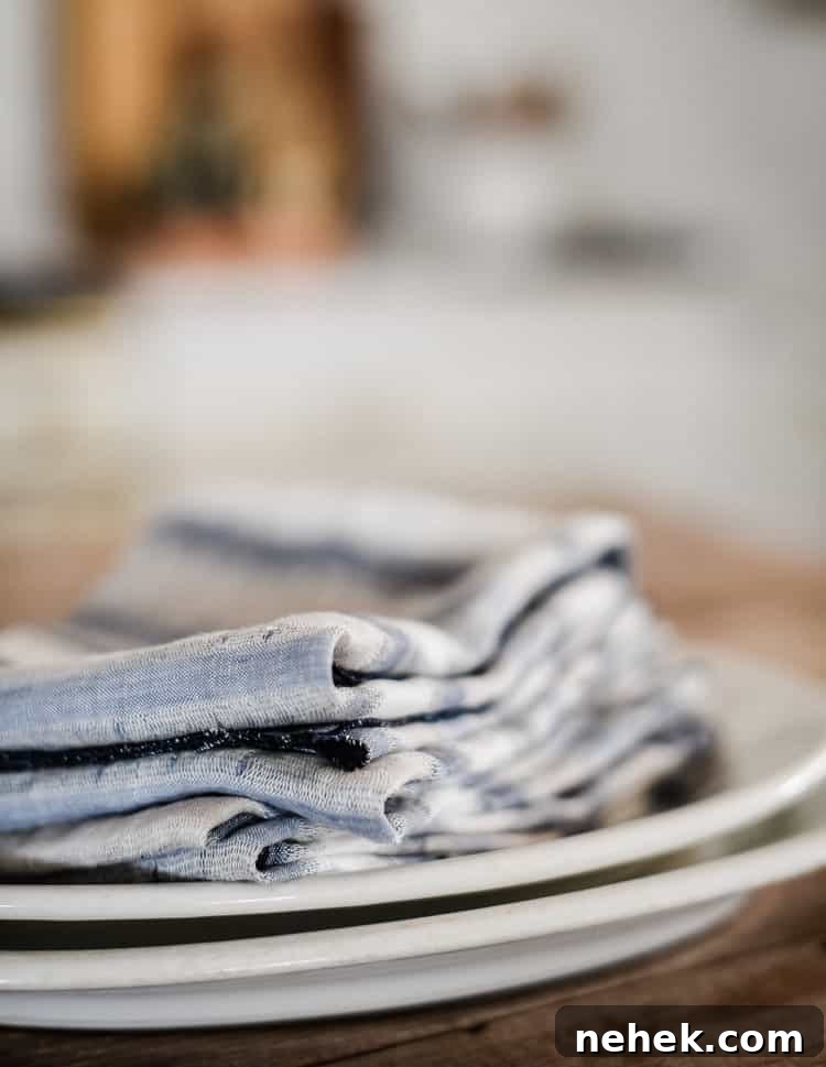 Three-Thread Rolled-Hem Cloth Napkins: Durable Linen Set 7 img 4493 6
