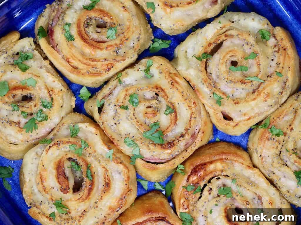 ham and swiss pinwheels with crescent rolls