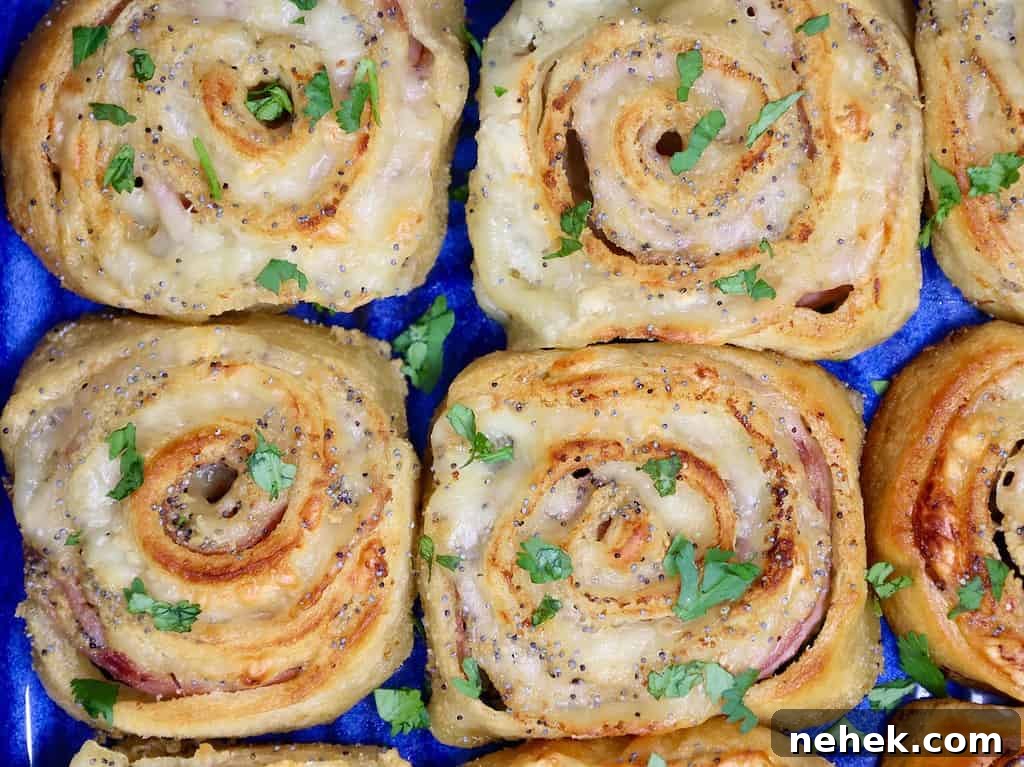 ingredients for ham and swiss crescent pinwheels