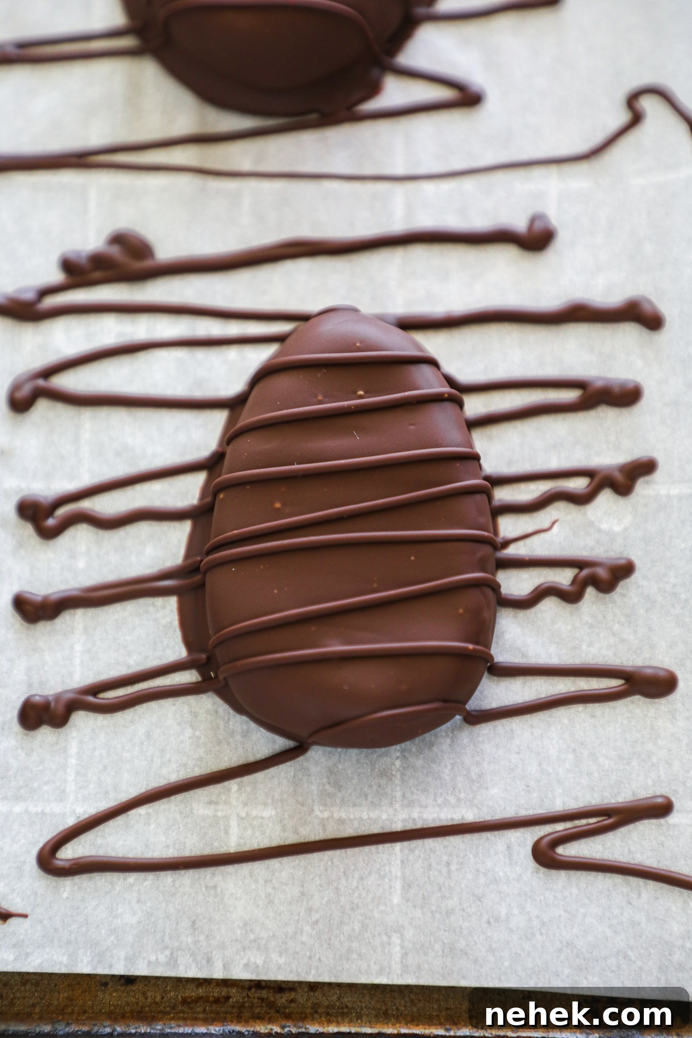 These chocolate eggs are a simple homemade treat that's perfect for Easter! They're made with 6 ingredients, are dairy free and vegan and are so much fun to make!