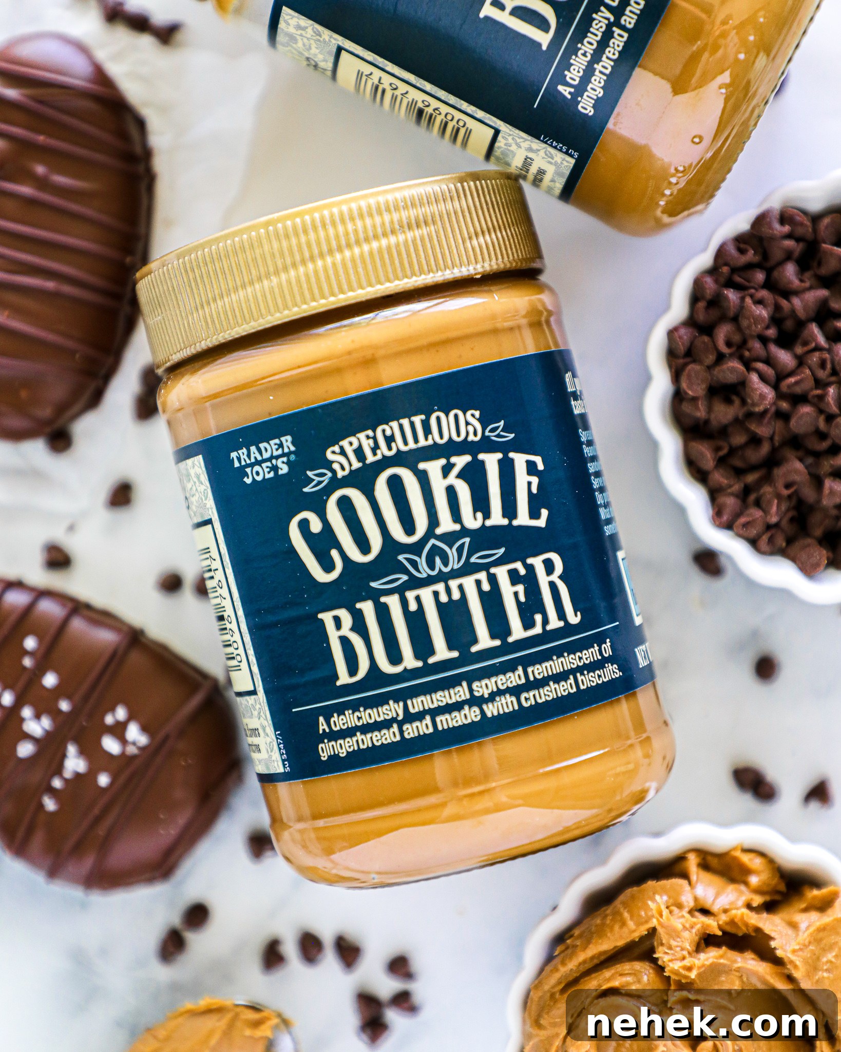 This super easy Easter treat is filled with cookie butter that made from ground up spiced cookies and tastes just like gingerbread. I got my cookie butter at Trader Joe's!