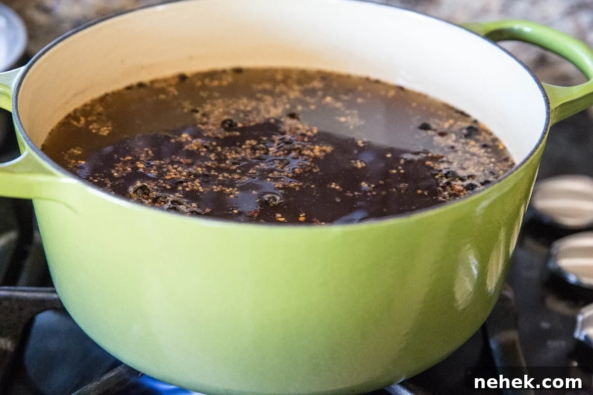 Nitrate-Free Paleo Pastrami: Homemade Recipe and Tips 9 Boil the water, coconut sugar, and pickling spices in a large pot