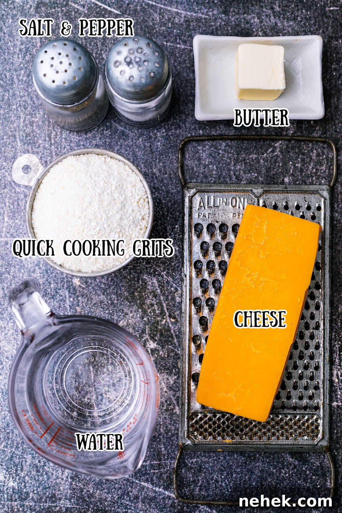 ingredients required for making cheese grits