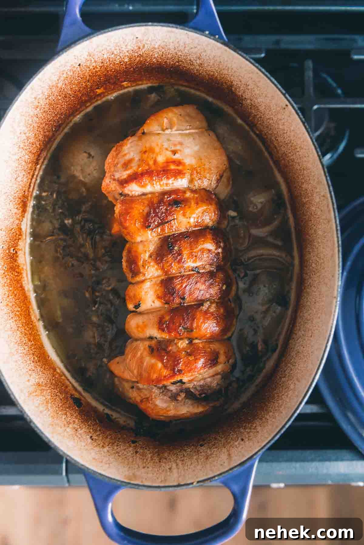 Finished breast of veal after being roasted to brown.