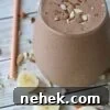 35 High-Protein Vegan Powder Recipes for Smoothies & Snacks 33 Chunky monkey protein shake with caramel drizzled on top.