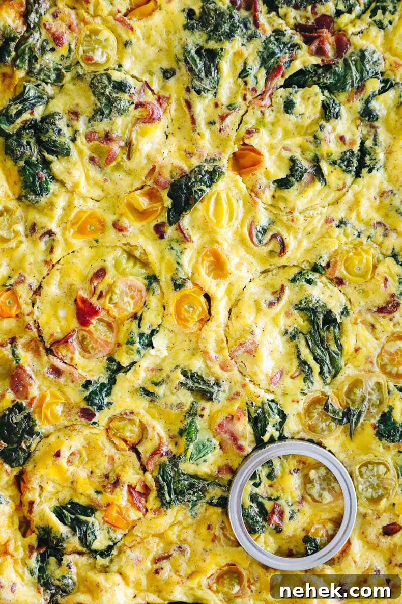 Sheet pan eggs with mason jar holes.