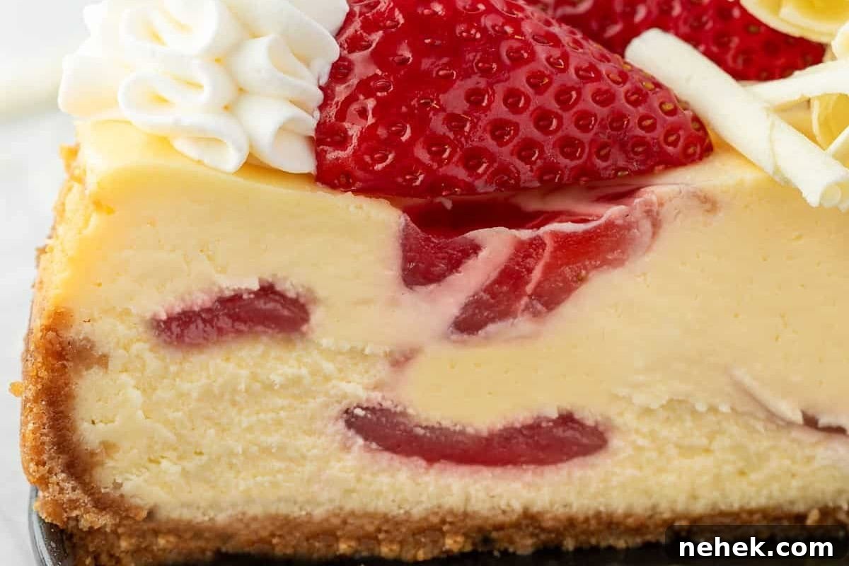 Strawberry White Chocolate Cheesecake
