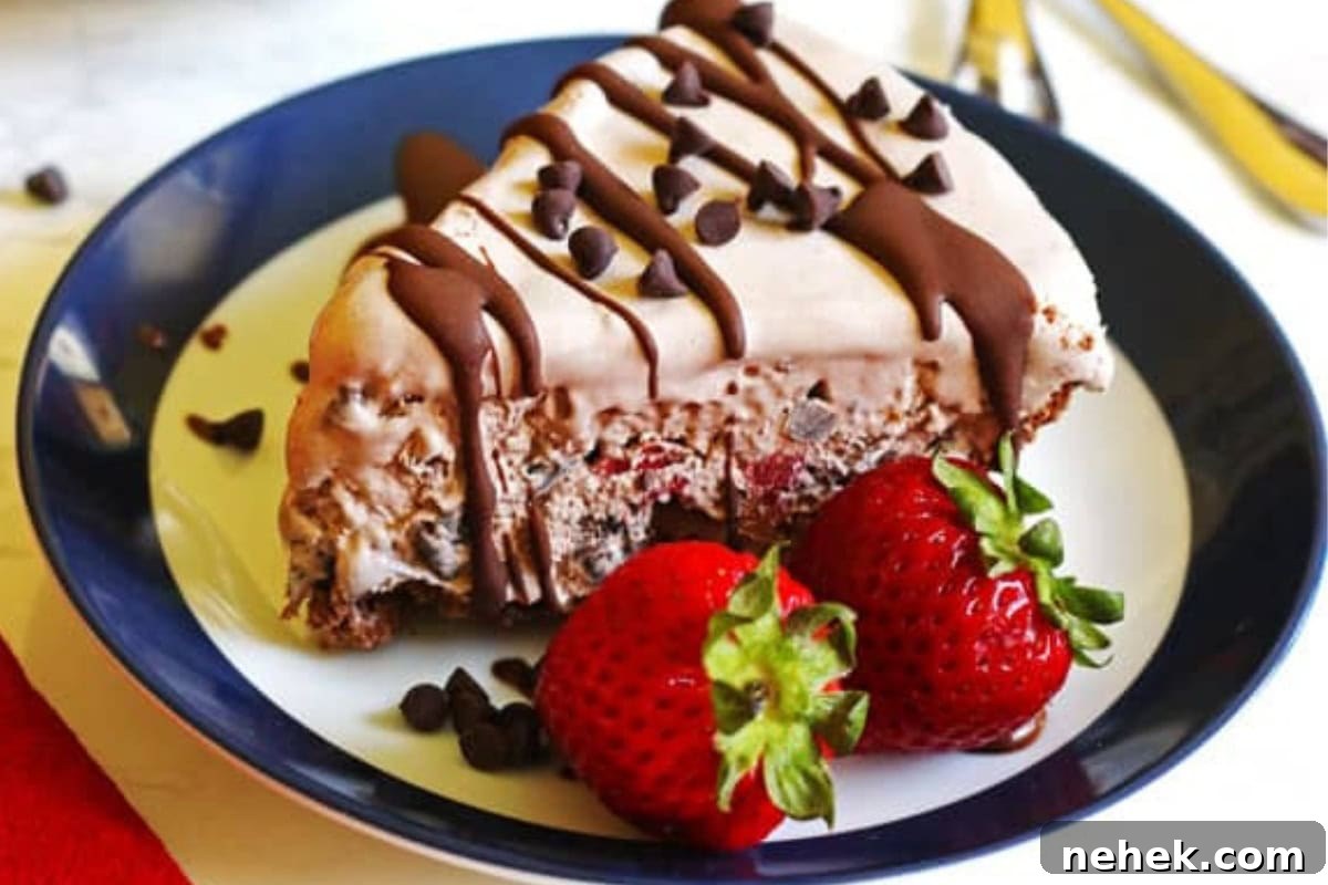 Chocolate Strawberry Ice Cream Pie