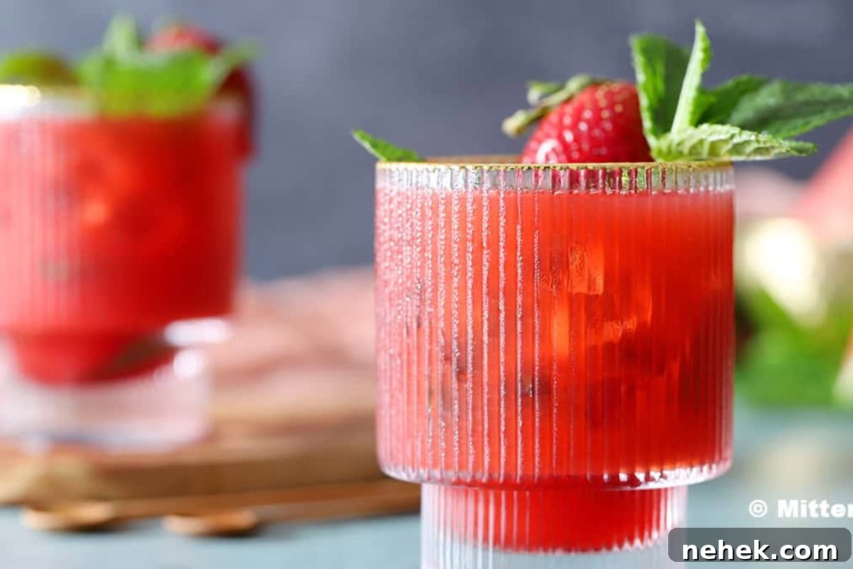 Watermelon Strawberry Mocktail