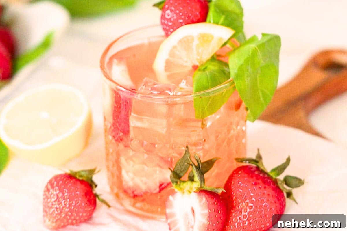 Strawberry Whiskey Smash