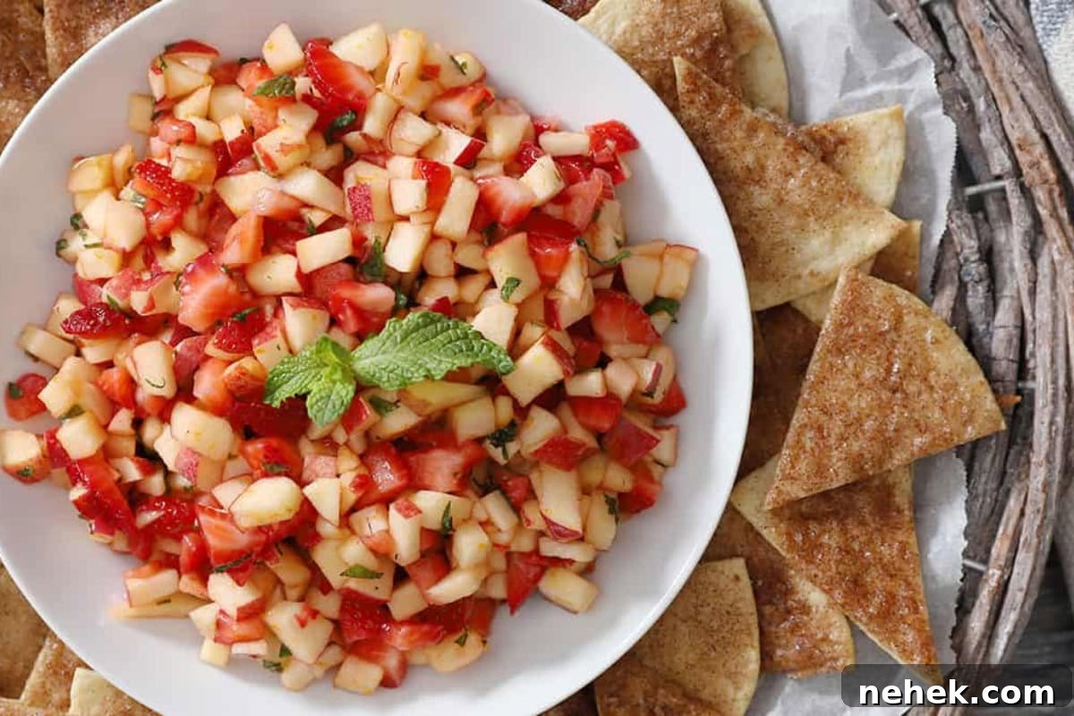Fresh Apple Salsa with Strawberries