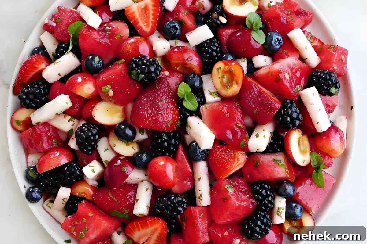Red White and Blue Fruit Salad