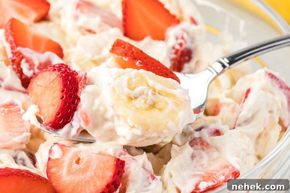 Strawberry Banana Cheesecake Salad
