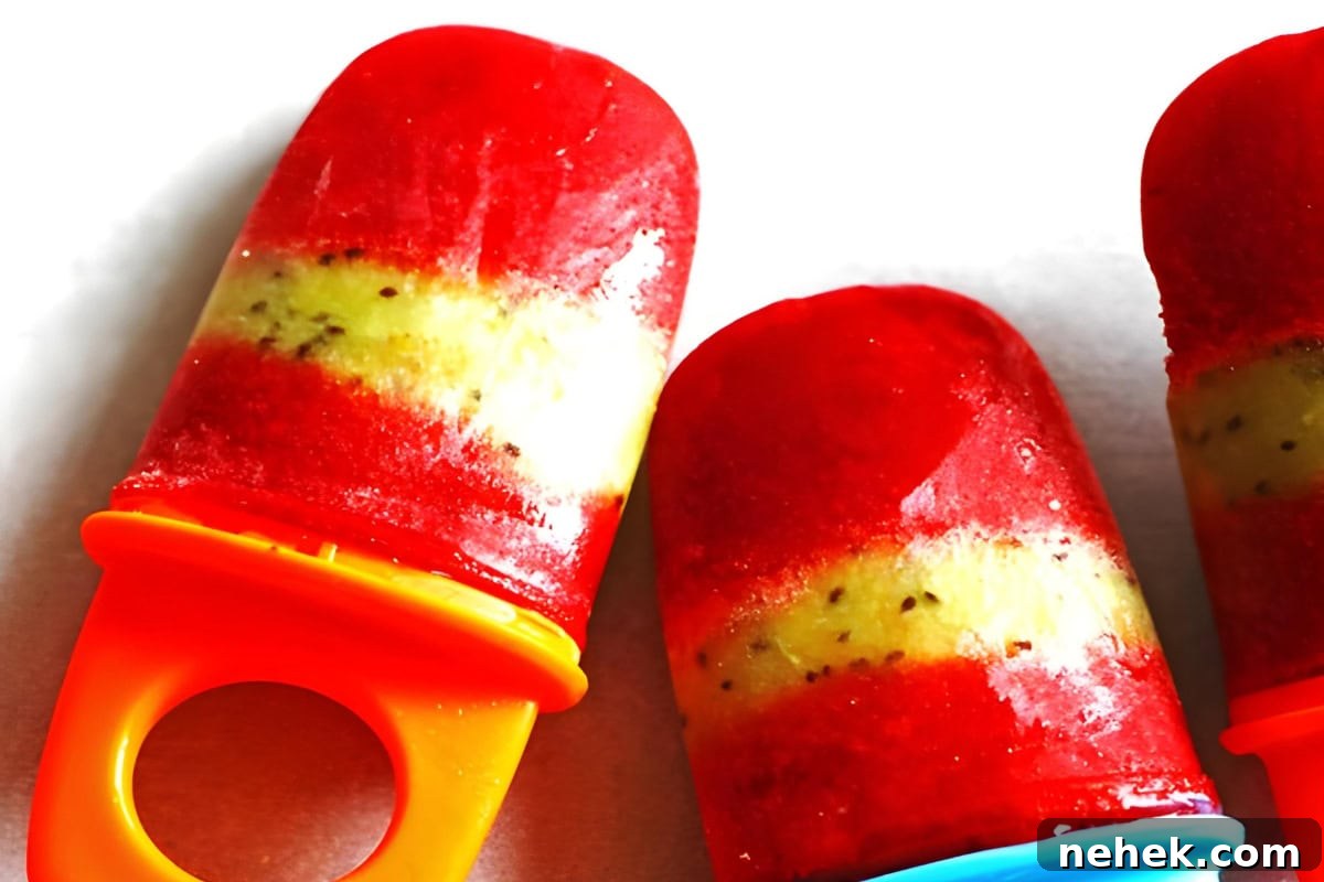 Strawberry Kiwi Popsicles