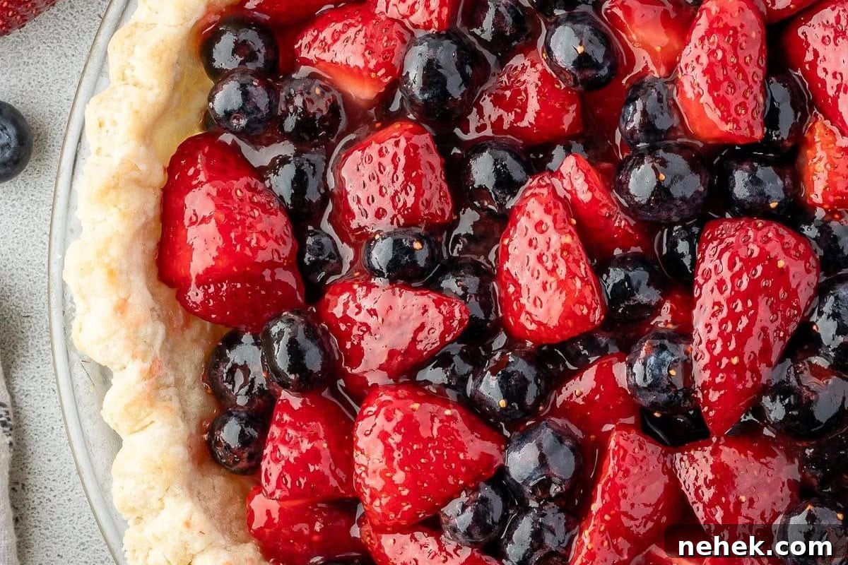 Fresh Blueberry Strawberry Pie