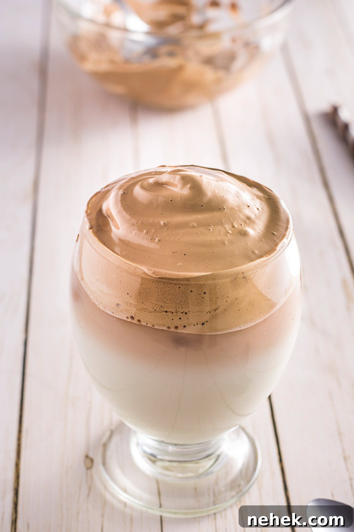 Dalgona Coffee in a glass