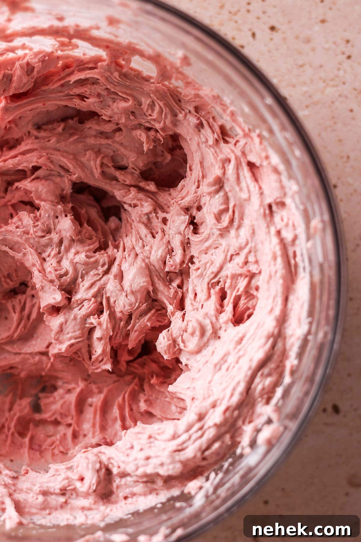Step 3 pink cream cheese