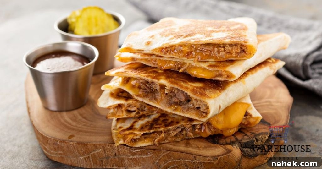 Costco pulled pork quesadilla