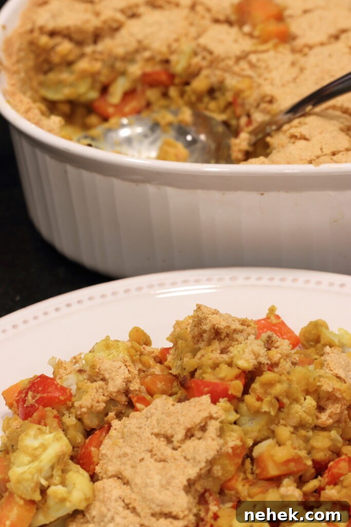 Vegetable Au Gratin with Crispy Aquafaba Crust 3 Serving Veggie Au Gratin